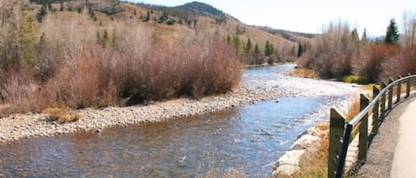 View of Blue River from rear of Trout House