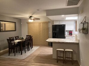 Dining and kitchen area