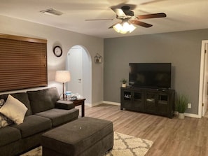 Cozy living area with TV