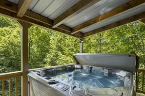 Hot Tub on the Covered Lowered Deck