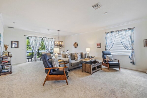 Comfortable furnishings, large living area