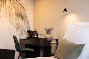 Remote work desk in the bedroom