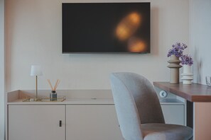 Remote work desk in the bedroom