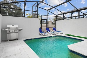Private Pool & Patio at Twilight