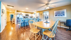 View of dining area and kitchen
