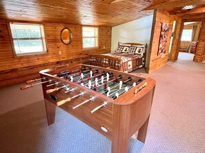 Indoors, Hardwood, Stained Wood, Bed, Furniture