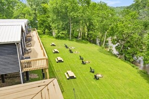 A common deck for friends & family to take in the beauty.  But sleep in private!