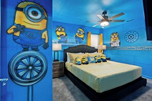 Minions king bedroom on main floor.