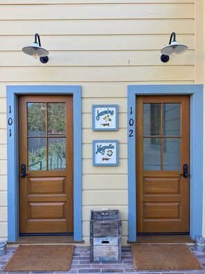 Entrances to the Jasmine and Magnolia suites.