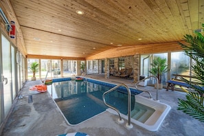 Take a dive into the indoor pool any time!