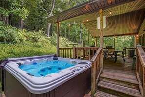 Take time to relax in the hot tub after a day of adventure!
