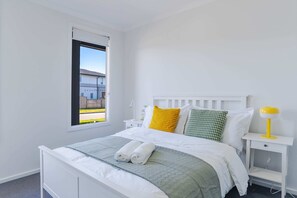 Comfortable master bedroom with a queen bed