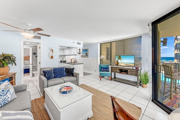 Family and Friends' living area with breathtaking ocean views!