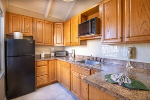 Enjoy conveniences like a full kitchen