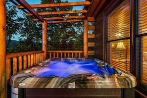Brand new hot tub, mmmmm bubbles!