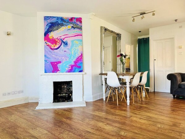 Open plan living dining room