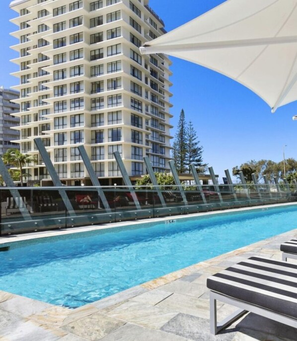 Enjoy complimentary access to our resort facilities, including the outdoor heated swimming pool.