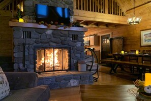 Read or Watch TV in front of the Fireplace
