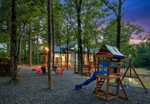 Kids will love this vibrant playground, set amidst the trees for endless outdoor fun and exploration.