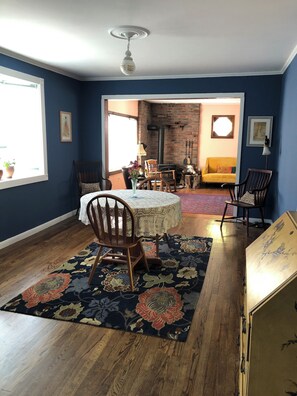 Dining room looking into living room