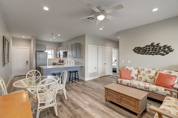 Living Room & Dining Area