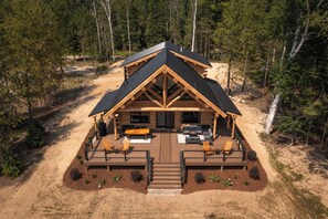 Brand New Construction Log Cabin home on Lake Michigan