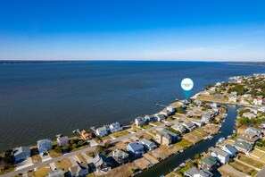 ONHC21D: Old Nags Head Cove 21D | Front Exterior Aerial