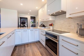 Electric stove and oven with range hood