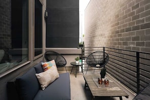 Balcony off of the living room