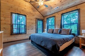 One of Bear Cage's comfy bedrooms