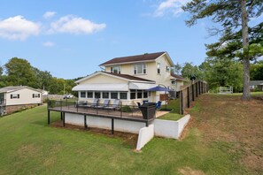 cottage features main lake views and boat dock