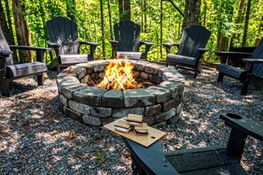 Create lasting memories around the firepit, telling stories and making s'mores under the starry night sky