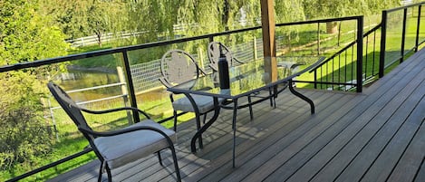 Deck with View of Farm Animals