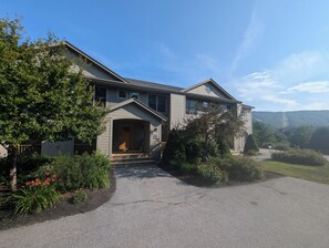 Welcome to The Kismet House! Two parking spots in front, view of slopes beyond. 