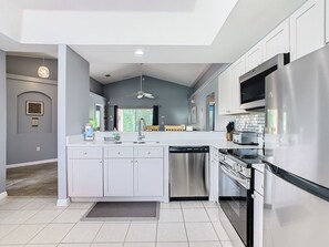 Fully stocked opened kitchen