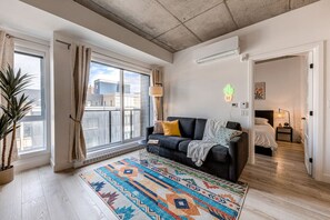Living room with sofa bed