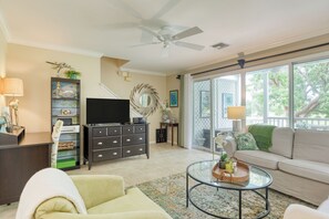 Spacious interior and living room.