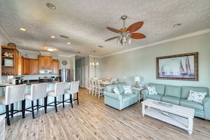 Living room to kitchen