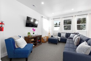 Living room with smart TV