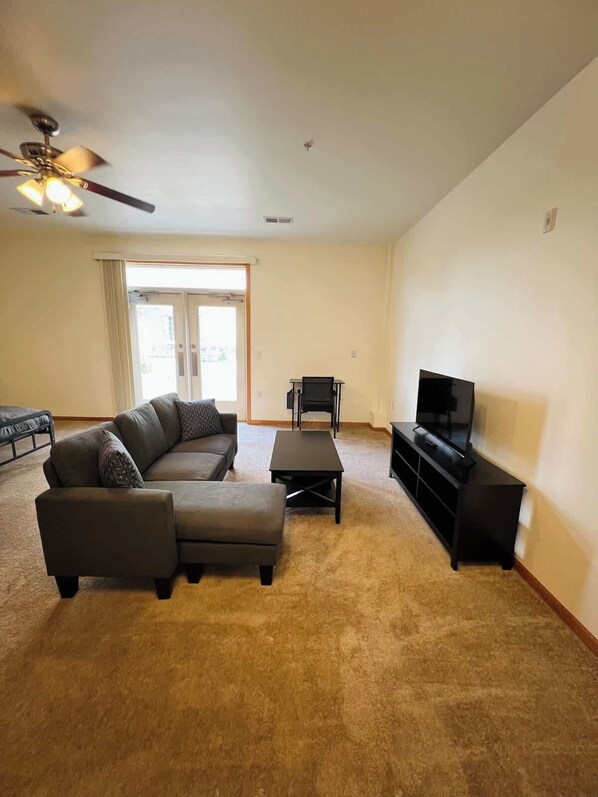 Living Area and Dedicated Work Space