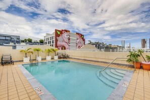 Rooftop Patio | Community Pool | Outdoor Seating Area