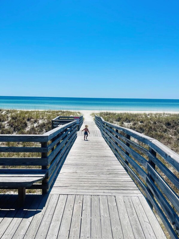 View from neighborhood private beach access walkway