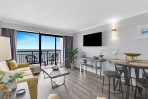 The open layout of the living area is carefully crafted, providing a thoughtful design that encourages enjoyable conversations with your family.