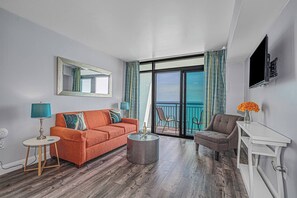 The suite is embellished with lively decorations, fostering a cheerful ambiance in every corner.