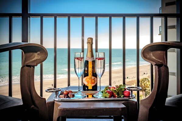 Enjoy the food and the ocean view