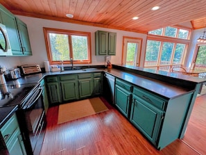Kitchen with more stunning views