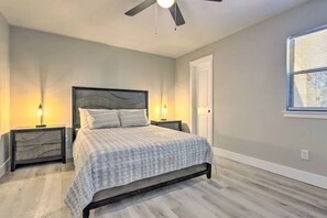 Cozy, stylish, and oh-so-comfortable! This queen bedroom is your perfect retreat for a restful night.