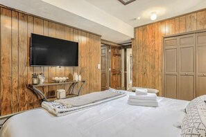 Main level bedroom with King bed