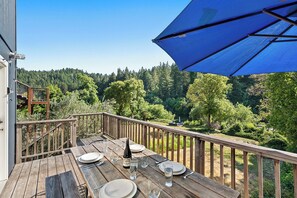 View from the deck and your outdoor dining area.