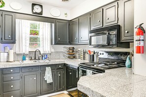 Kitchen | 2-Story Townhome | In-Unit Laundry | Self Check-In